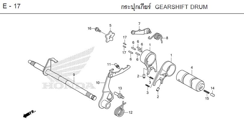 E-17 GEARSHIFT DRUM