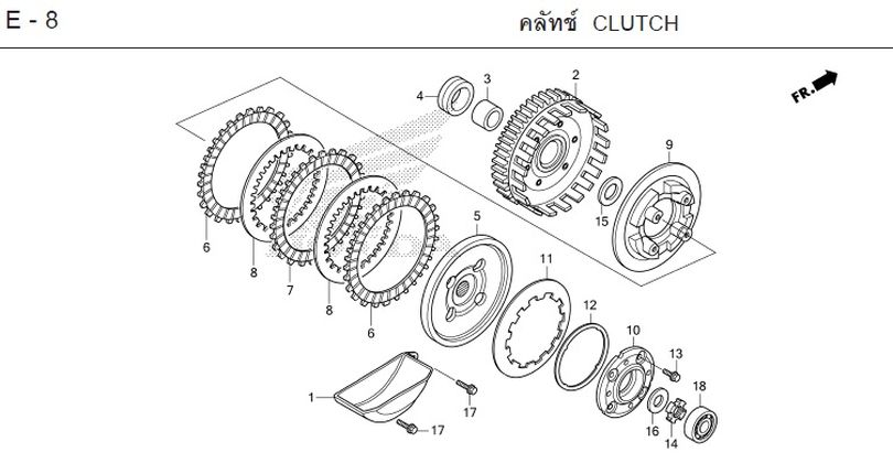 E-8 CLUTCH