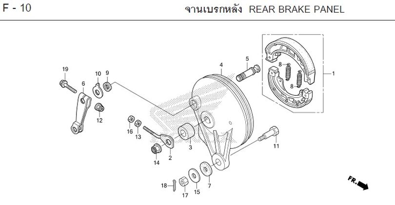 F-10 REAR BRAKE PANEL