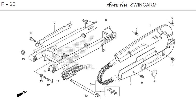 F-20 SWINGARM