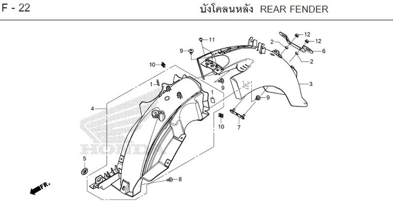 F-22 REAR FENDER
