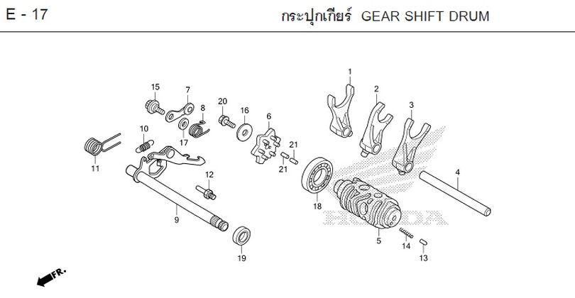 E-17 GEAR SHIFT DRUM