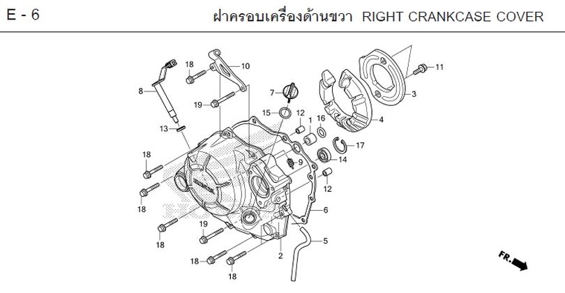 E-6 RIGHT CRANKCASE COVER