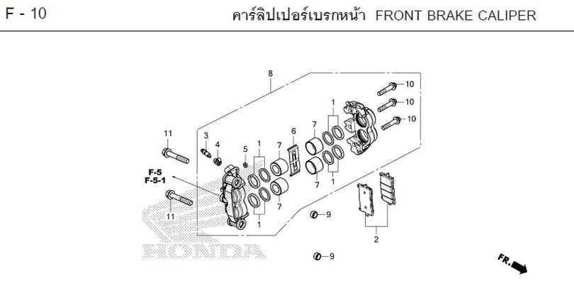 F-10 FRONT BRAKE CALIPER