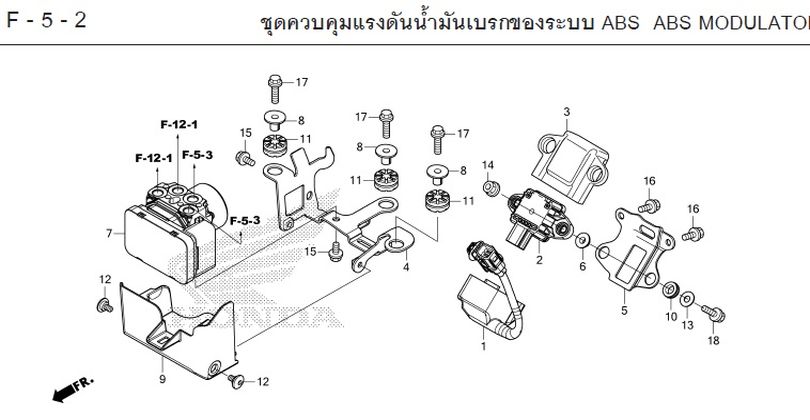 F-5-2 5-2 ABS ABS MODULATOI