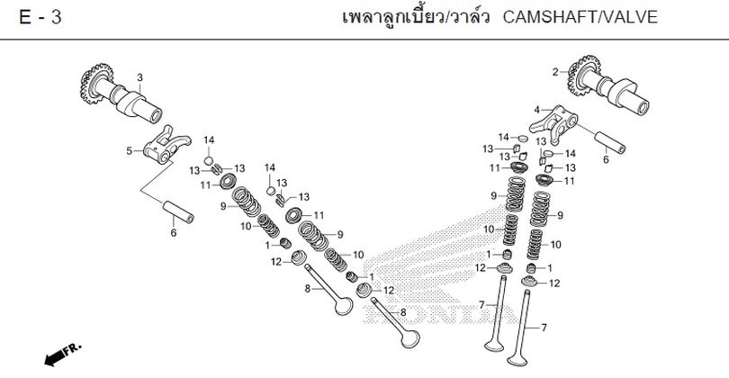 E-3 CAMSHAFT/VALVE