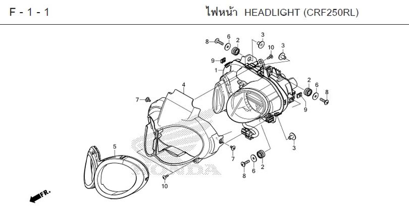 F-1-1 1-1 HEADLIGHT (CRF250RL)
