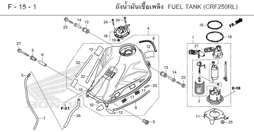 F-15-1 15-1 FUEL TANK (CRF250RL)