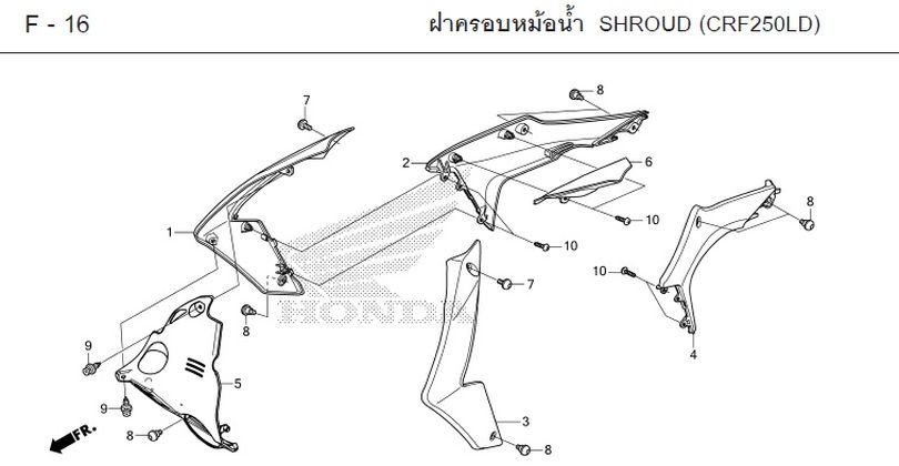 F-16 SHROUD (CRF250LD)