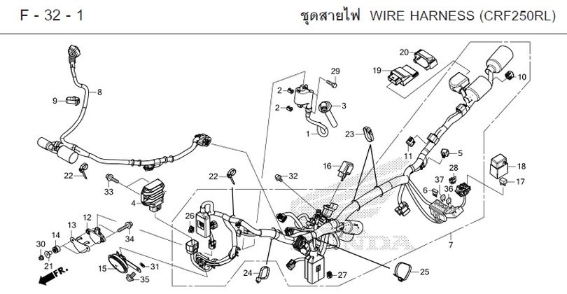 F-32-1 WIRE HARNESS (CRF250RL)