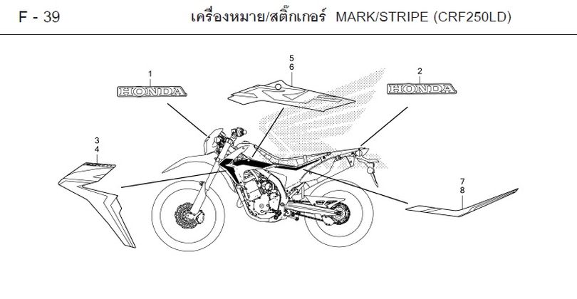F-39 MARK/STRIPE (CRF250LD)