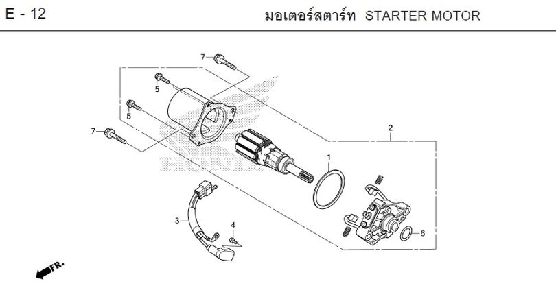 E-12 STARTER MOTOR