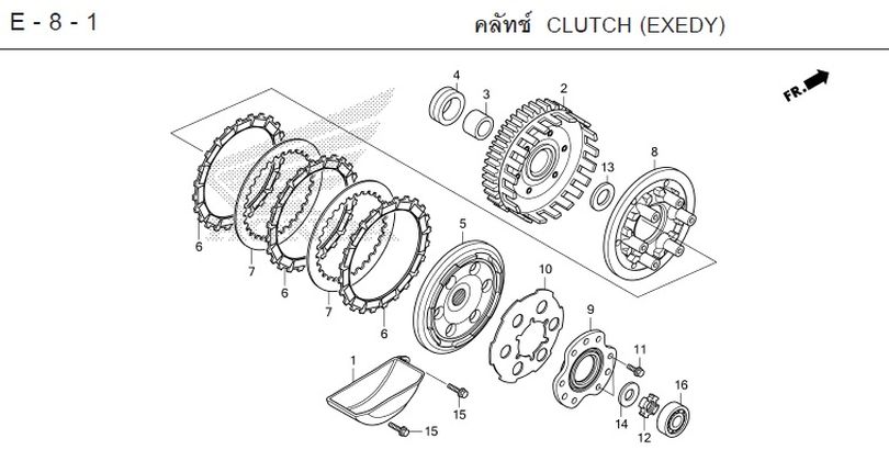 E-8-1 8-1 CLUTCH (EXEDY)