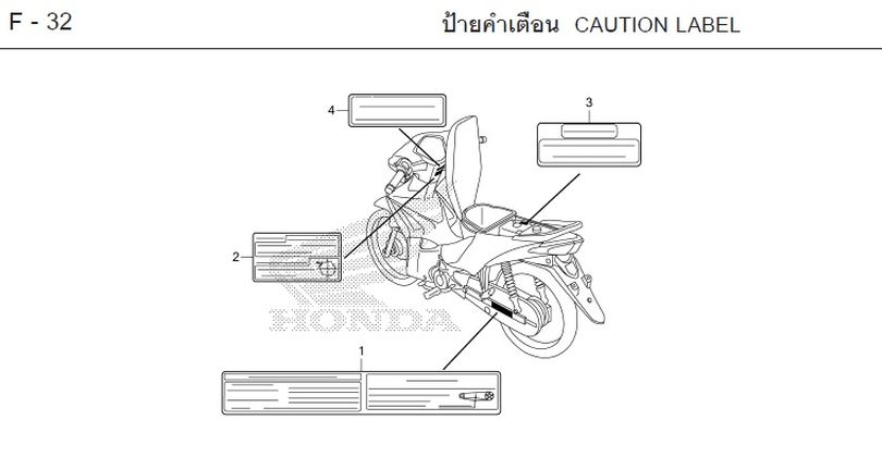 F-32 CAUTION LABEL