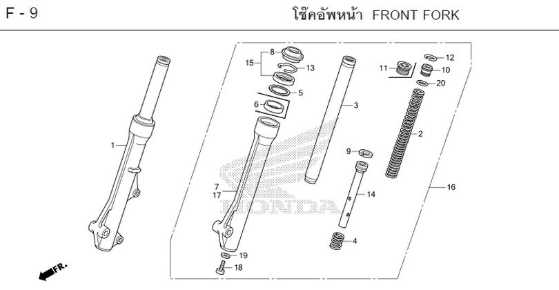 F-9 FRONT FORK