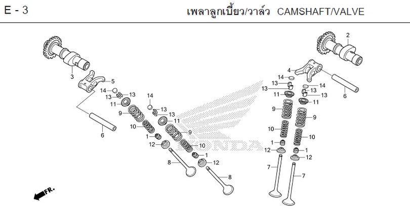 E-3 CAMSHAFT/VALVE