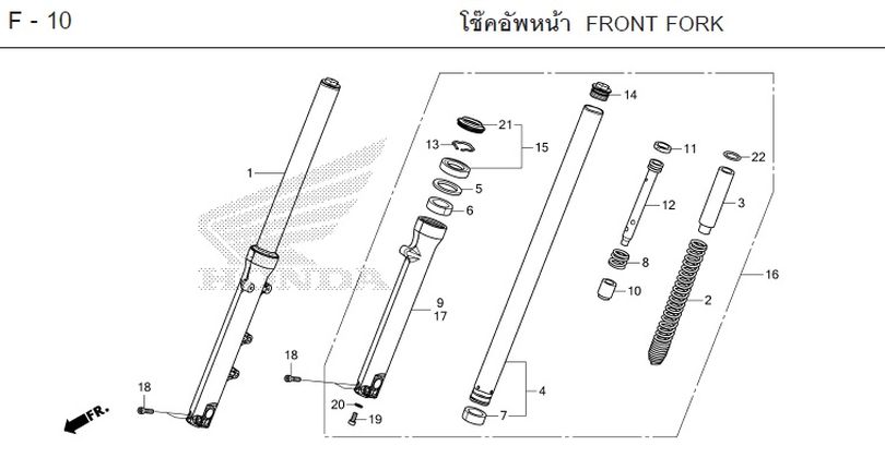 F-10 FRONT FORK