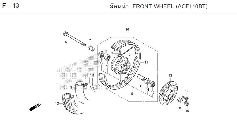 F-13 FRONT WHEEL (ACFIIOBT)