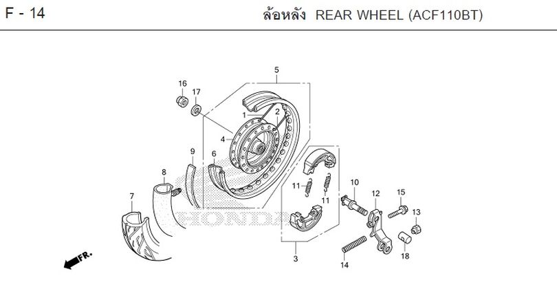 F-14 REAR WHEEL (ACFIIOBT)