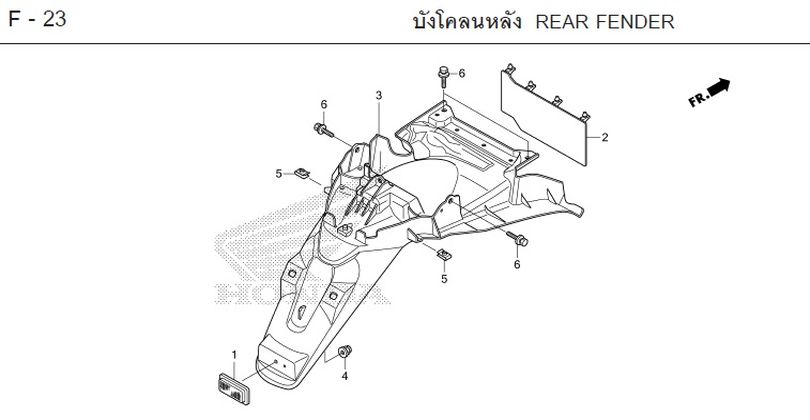 F-23 REAR FENDER