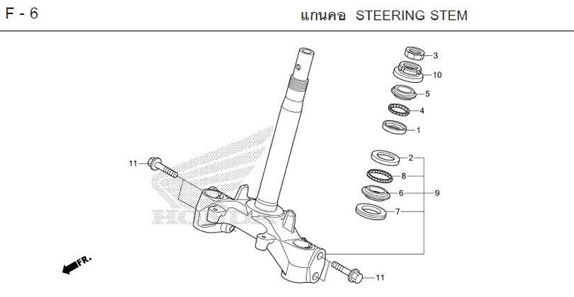 F-6 STEERING STEM