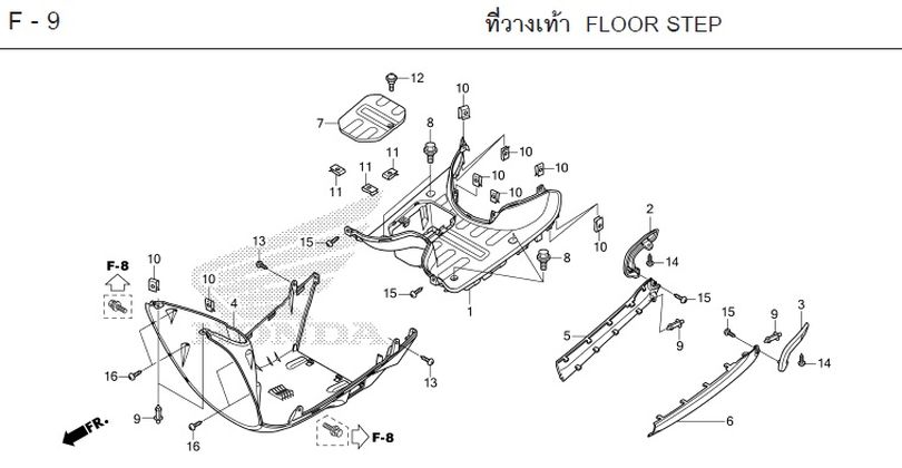 F-9 FLOOR STEP