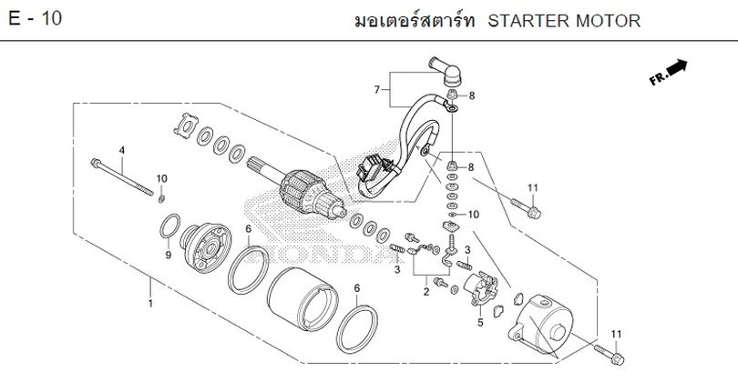 E-10 STARTER MOTOR
