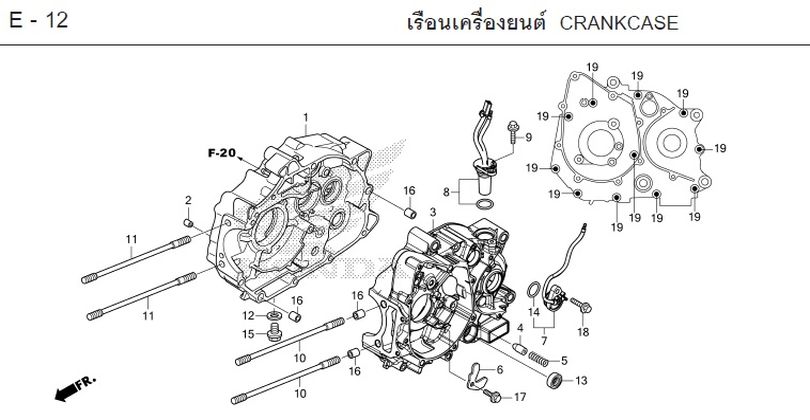 E-12 CRANKCASE