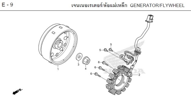 E-9 GENERATOR/FLYWHEEL