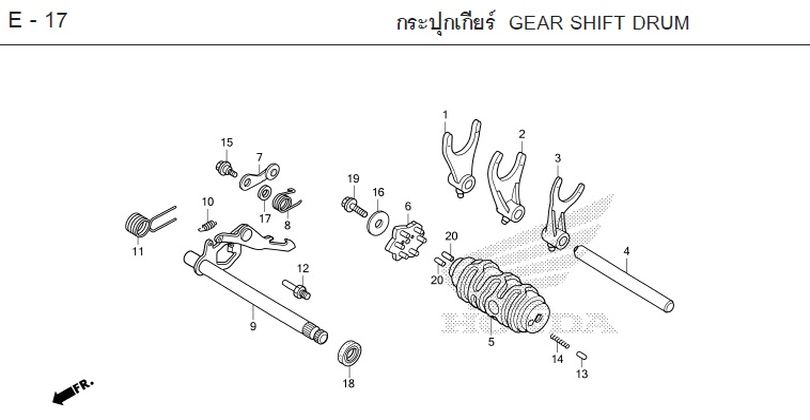 E-17 GEAR SHIFT DRUM