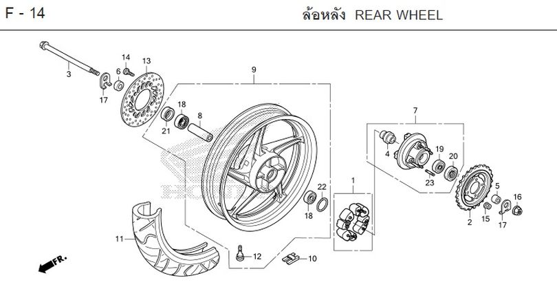 F-14 REAR WHEEL
