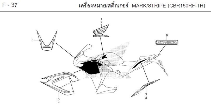 F-37 MARK/STRIPE (CBR150RF-TH)