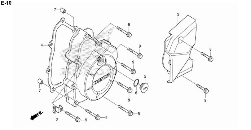E-10 LEFT CRANKCASE COVER