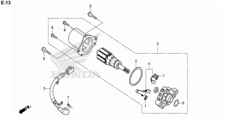 E-13 STARTER MOTOR