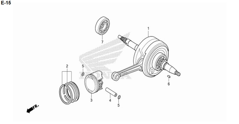 E-15 CRANKSHAFT/PISTON