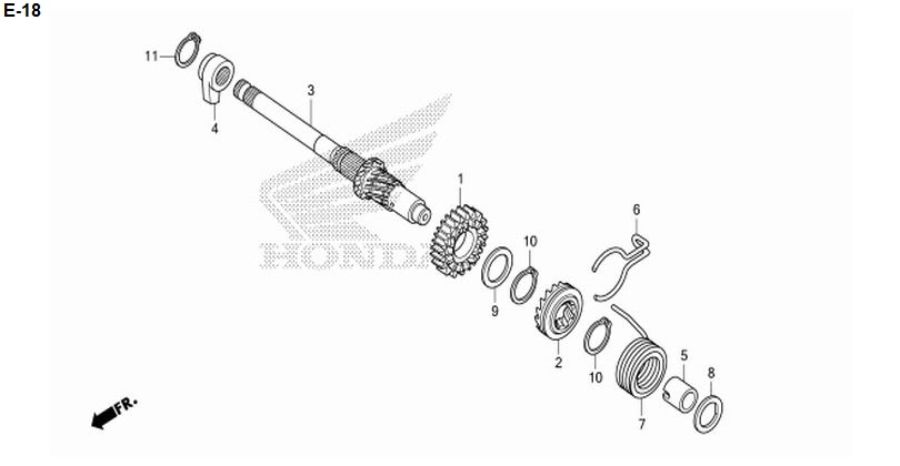 E-18 KICK STARTER SPINDLE