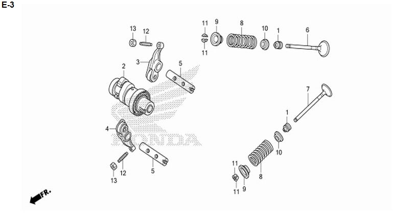 E-3 CAM SHAFT/VALVE