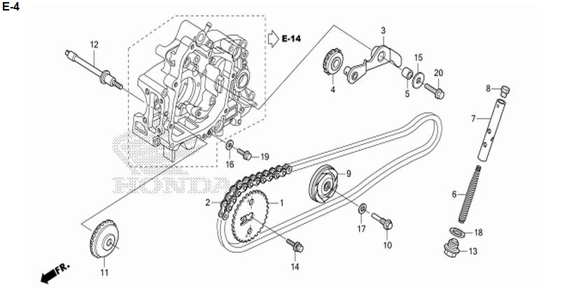 E-4 CAM CHAIN/TENSIONER