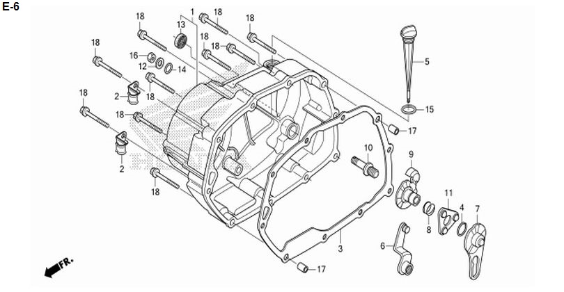 E-6 RIGHT CRANKCASE COVER