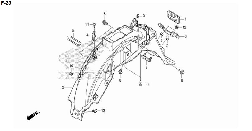 F-23 REAR FENDER