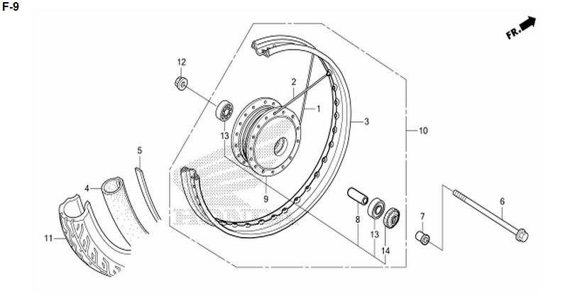 F-9 FRONT WHEEL