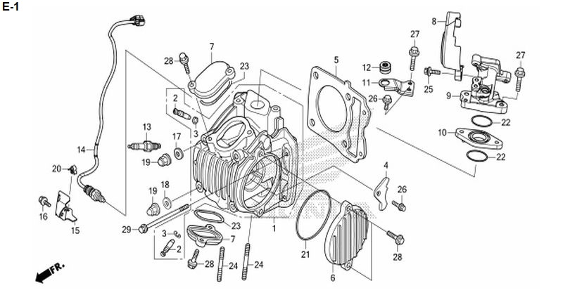 E-1 CYLINDER HEAD