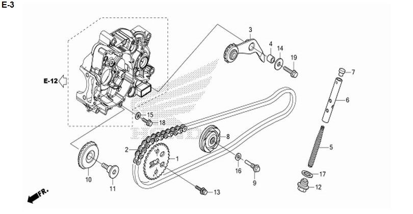 E-3 CAM CHAIN/TENSIONER