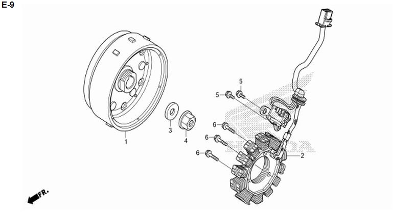 E-9 GENERATOR/FLYWHEEL