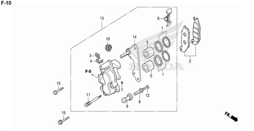 F-10 FRONT BRAKE CALIPER
