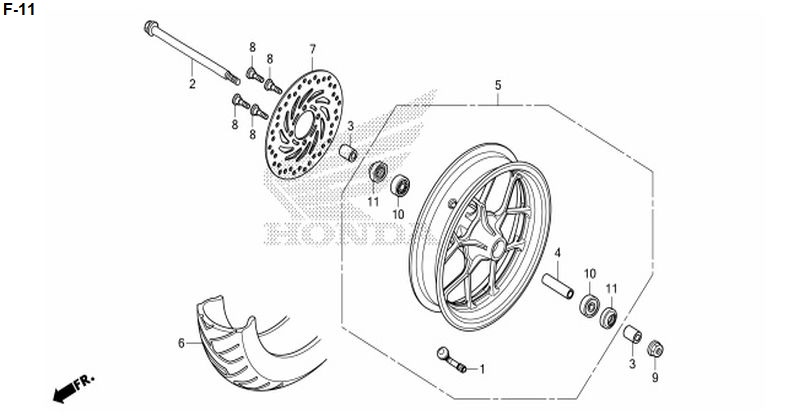 F-11 FRONT WHEEL