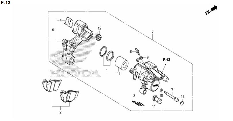 F-13 REAR BRAKE CALIPER