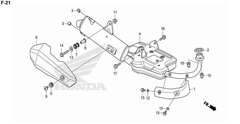 F-21 EXHAUST MUFFLER