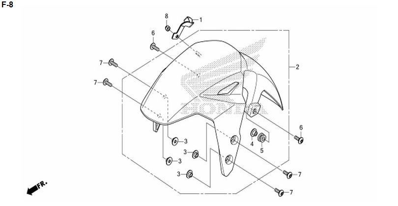 F-8 FRONT FENDER