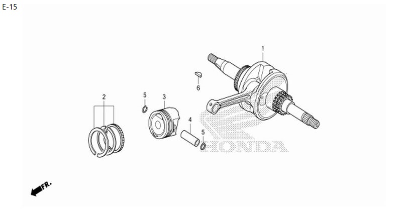 E-15 CRANKSHAFT/PISTON